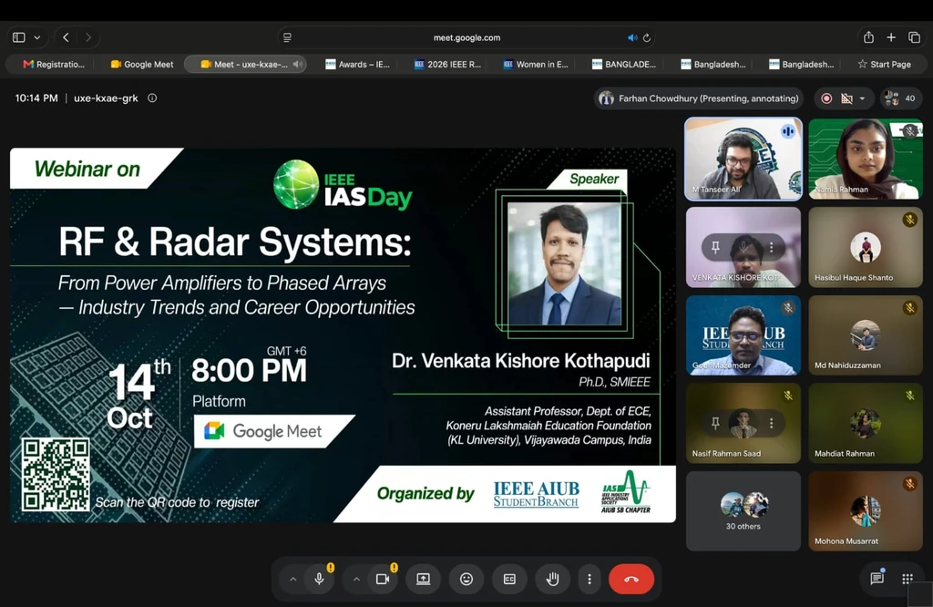 Webinar on RF and Radar Systems: From Power Amplifiers to Phased Arrays - Industry Trends and Career Opportunities